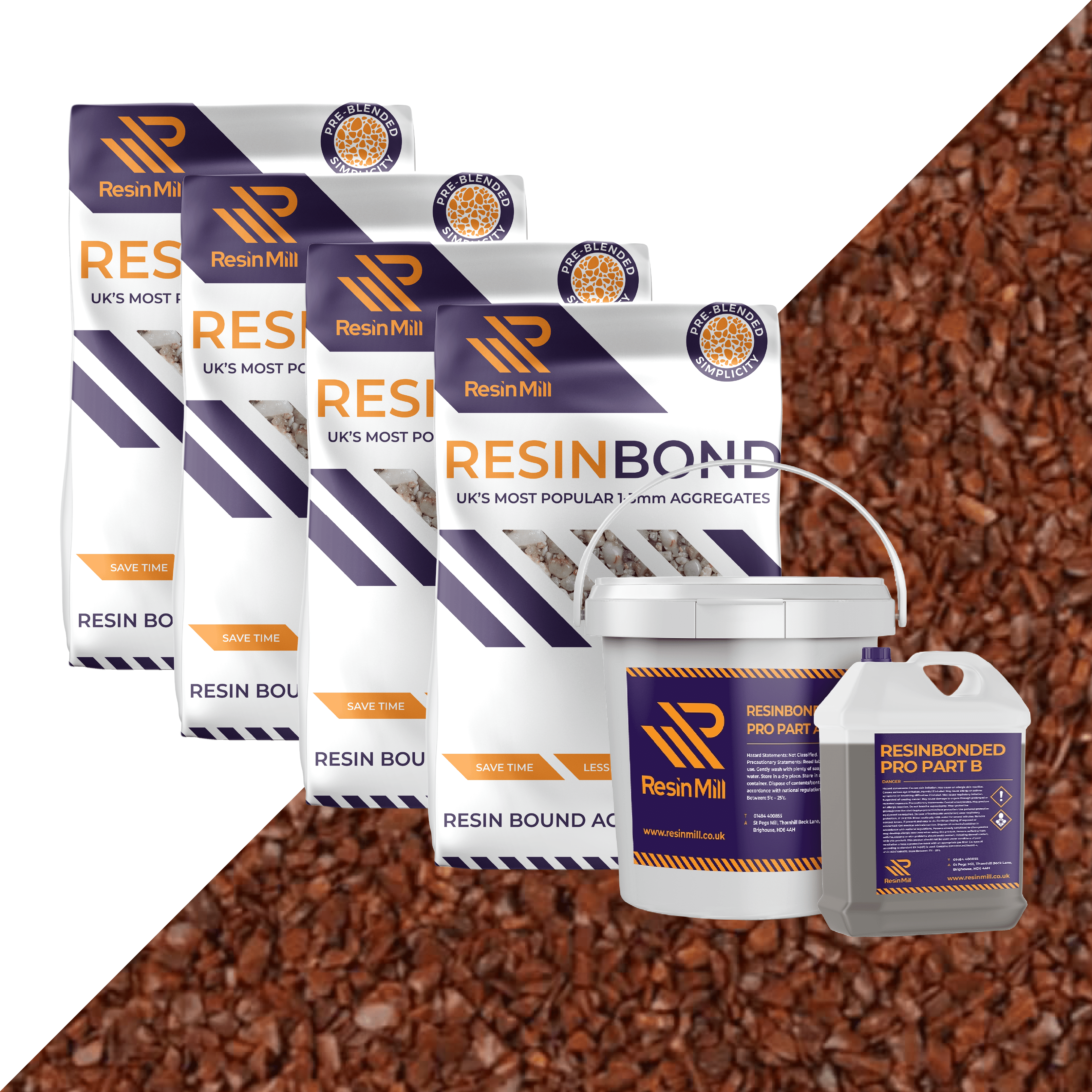 Red Resin Bonded PRO 1-3mm - Resin Mill